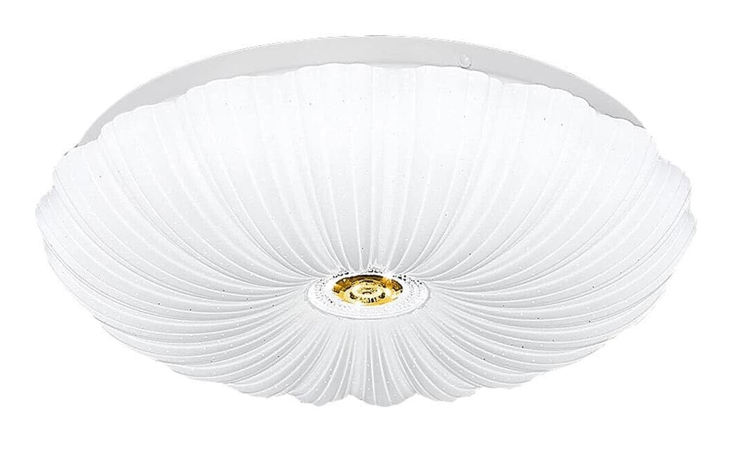 Plafoniera LED Soffitto 46W con Effetto Stellato, 3680 Lumen, 3 Tonalità di Luce (3000K/4000K/6500K), Bluetooth e Telecomando, Design Moderno in Alluminio e PVC, Ø48 cm