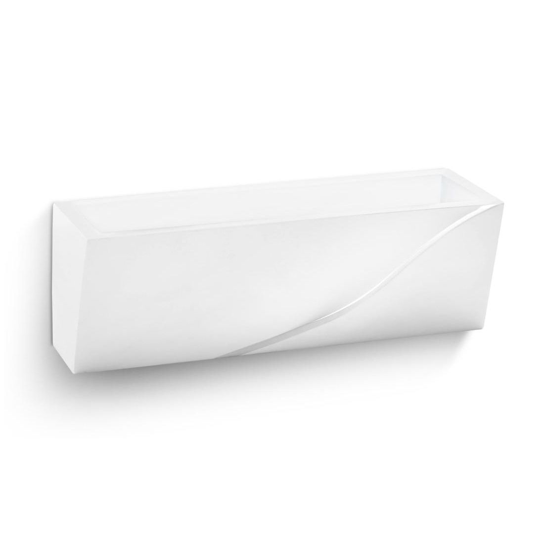 Applique LED da Parete in Gesso Verniciabile Bianco – Design Moderno Up&Down, Attacco G9, 22x7,5 cm, Interni