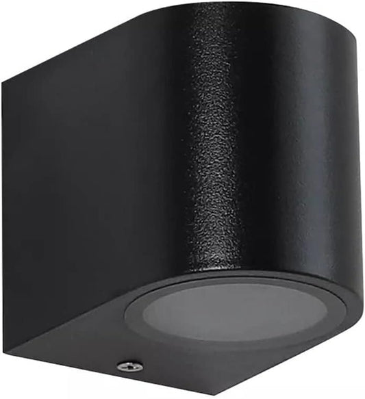 Applique da esterno a parete IP65 per giardino e balcone con attacco GU10 orientabile up/down in acciaio nero
