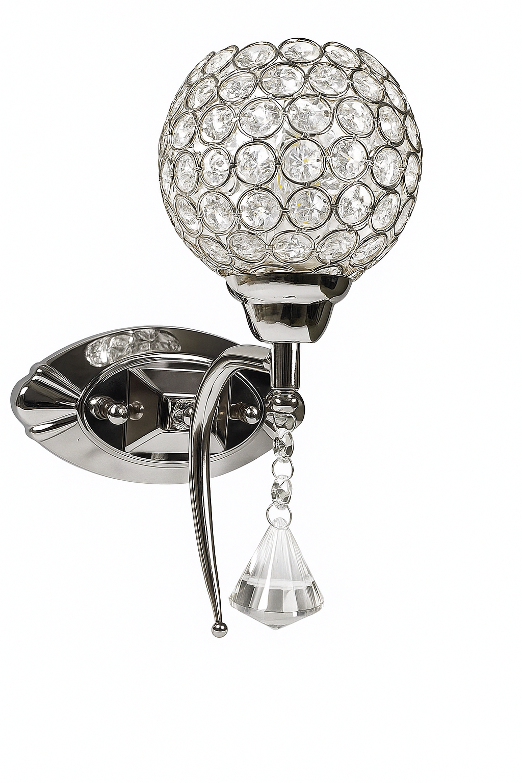 Applique da parete con cristalli acrilici | Design moderno finitura oro o argento | Attacco G9 | 170x280 mm | IP20