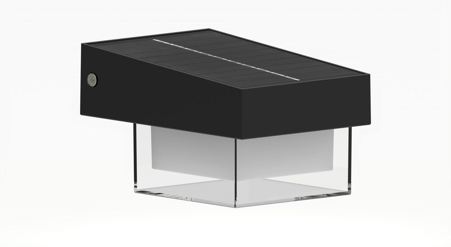 Applique solare LED da esterno con sensore di movimento IP54 400lm luce fredda 6000K 3 modalità crepuscolare ricarica solare