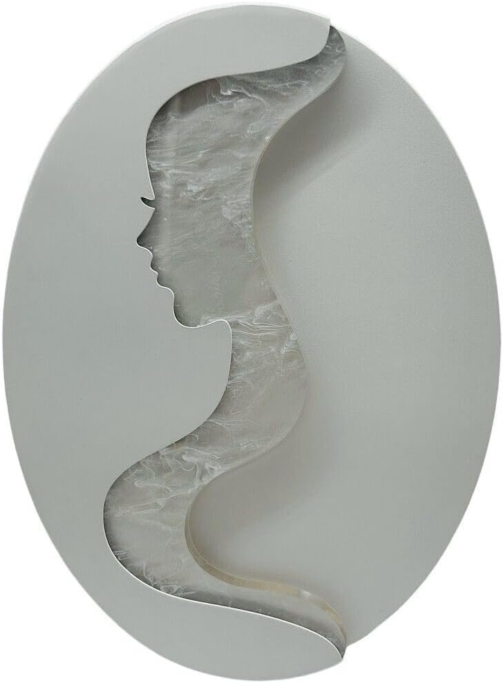 Applique LED Moderna da Parete 7W 560 Lumen con Silhouette Donna – Luce Calda/Naturale/Fredda – Bianco, IP20 – Design Artistico Interno 300x220 mm