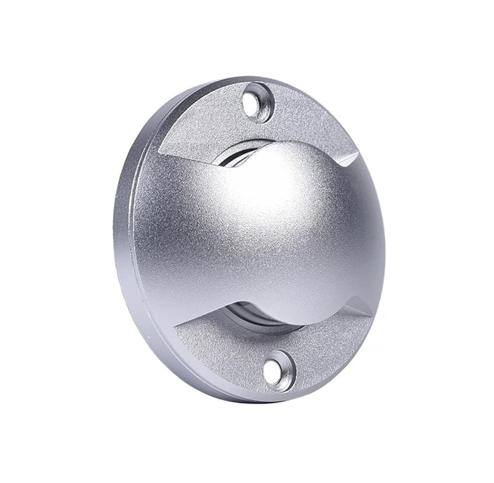 Faretto LED Calpestabile da Esterno Radente 4W 320lm 12V IP65 Biemissione Luce Naturale 4000K Grigio silver