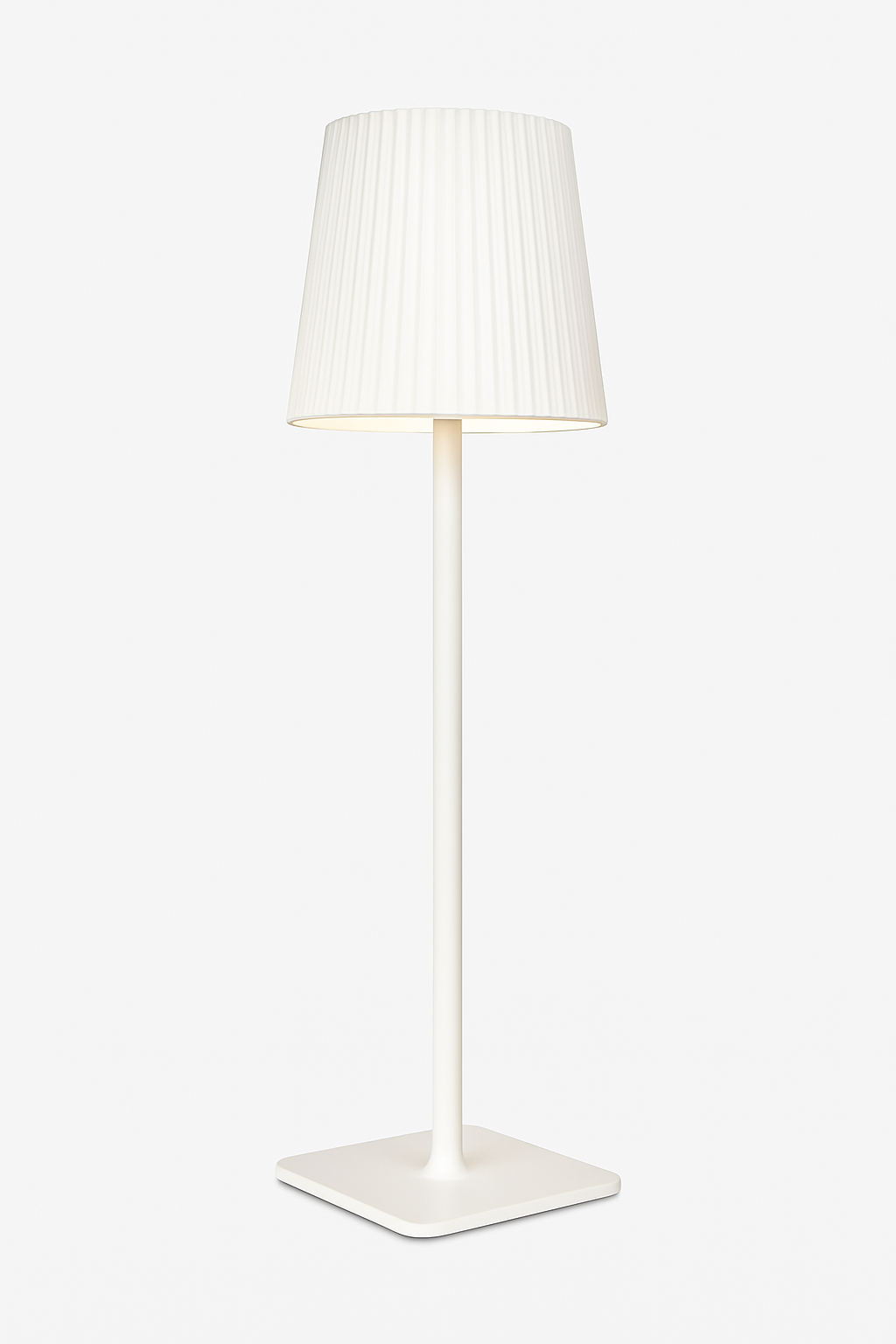 Lampada da tavolo LED bianca 5W ricaricabile con pannello solare e cavo USB, 40 cm, luce calda/fredda/naturale, sensore crepuscolare, batteria 2000mAh