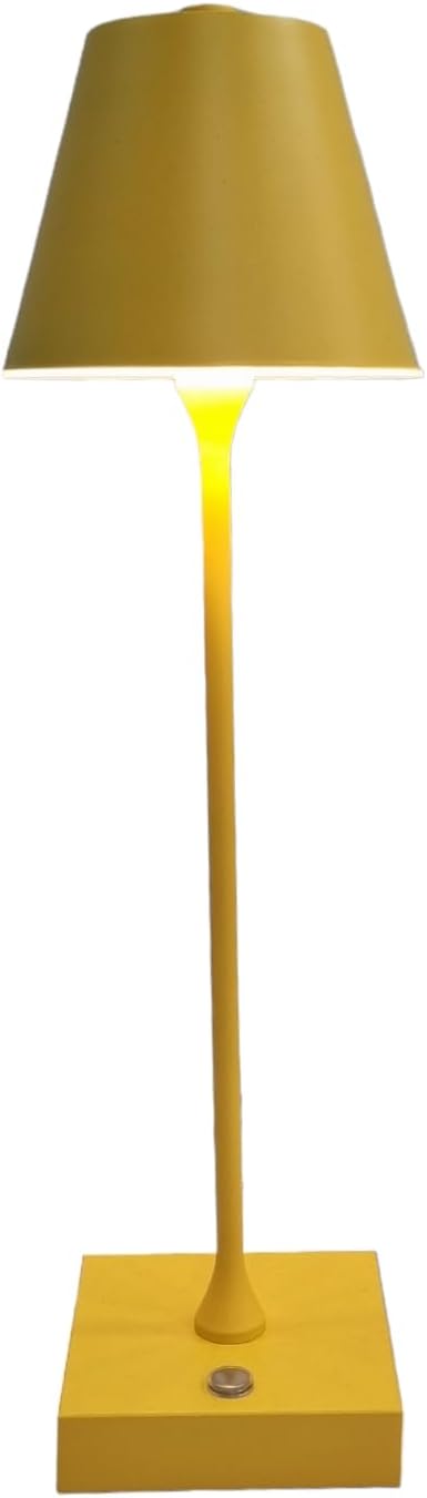 Lampada led da tavolo touch con batteria ricaricabile usb con 3 tonalità di colore dimmerabile Gialla