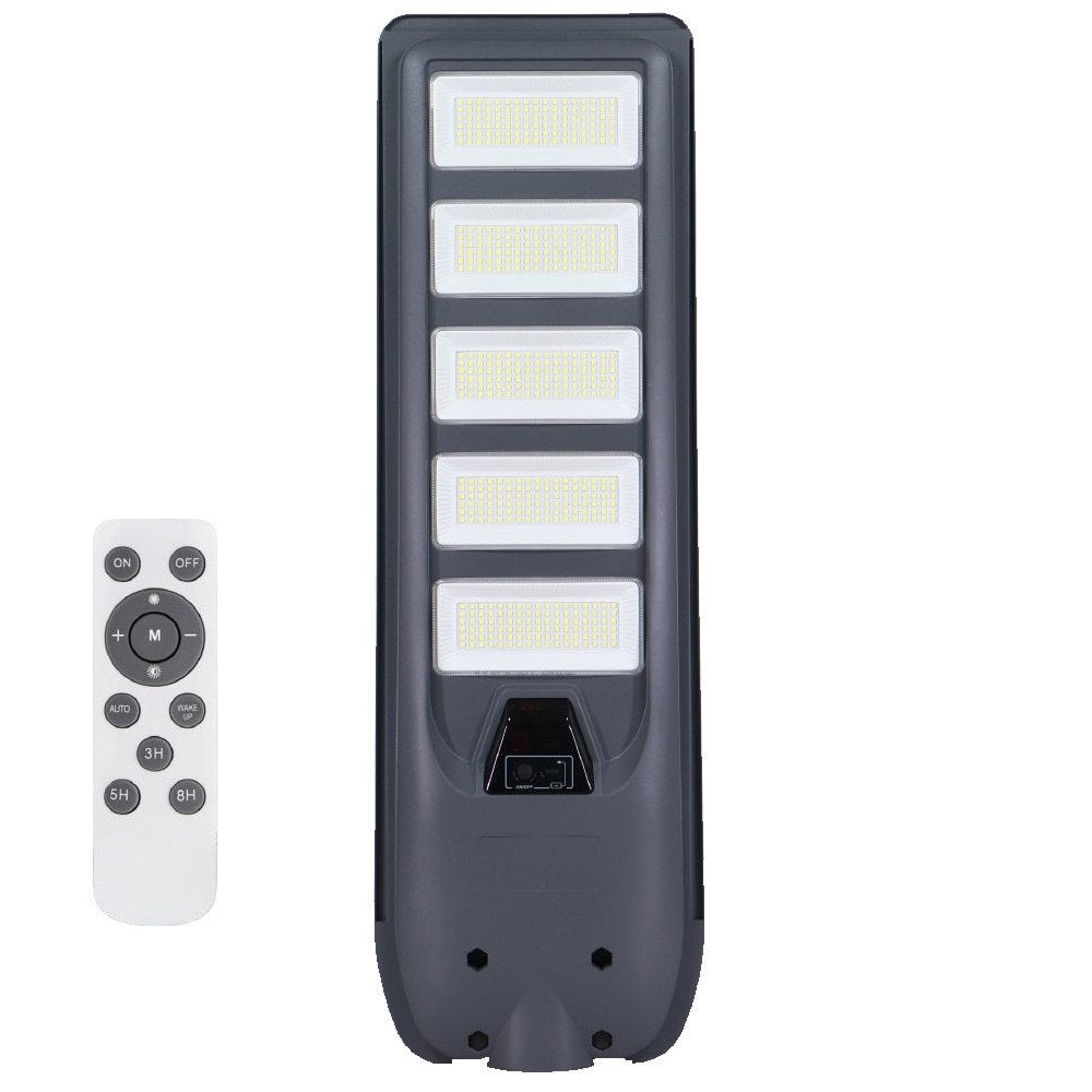 Lampione Solare da Esterno con Sensore di Movimento e Crepuscolare – 100W, 160W, 220W, 300W – IP65 con Telecomando