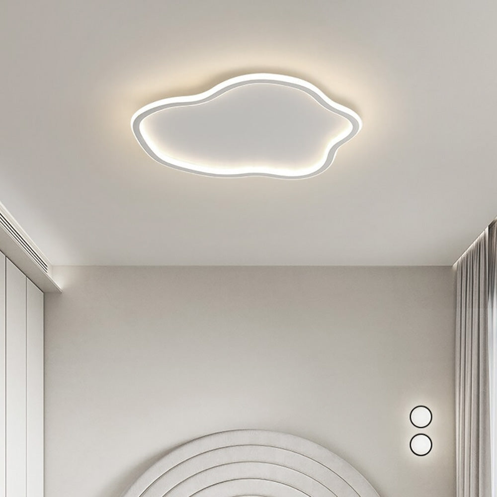 Plafoniera LED Moderna da Soffitto Bianco Opaco 43W, Luce Fredda, calda o naturale, a Forma di Nuvola per Soggiorno Cucina Camera Corridoio Design Elegante Interno