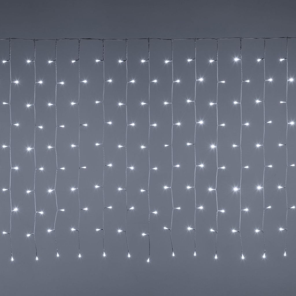 Tenda Luminosa Natalizia 300 LED Intermittenti – Luce Calda e Luce fredda - 3 Metri + 3 Metri di alimentazione – IP44 – 31V