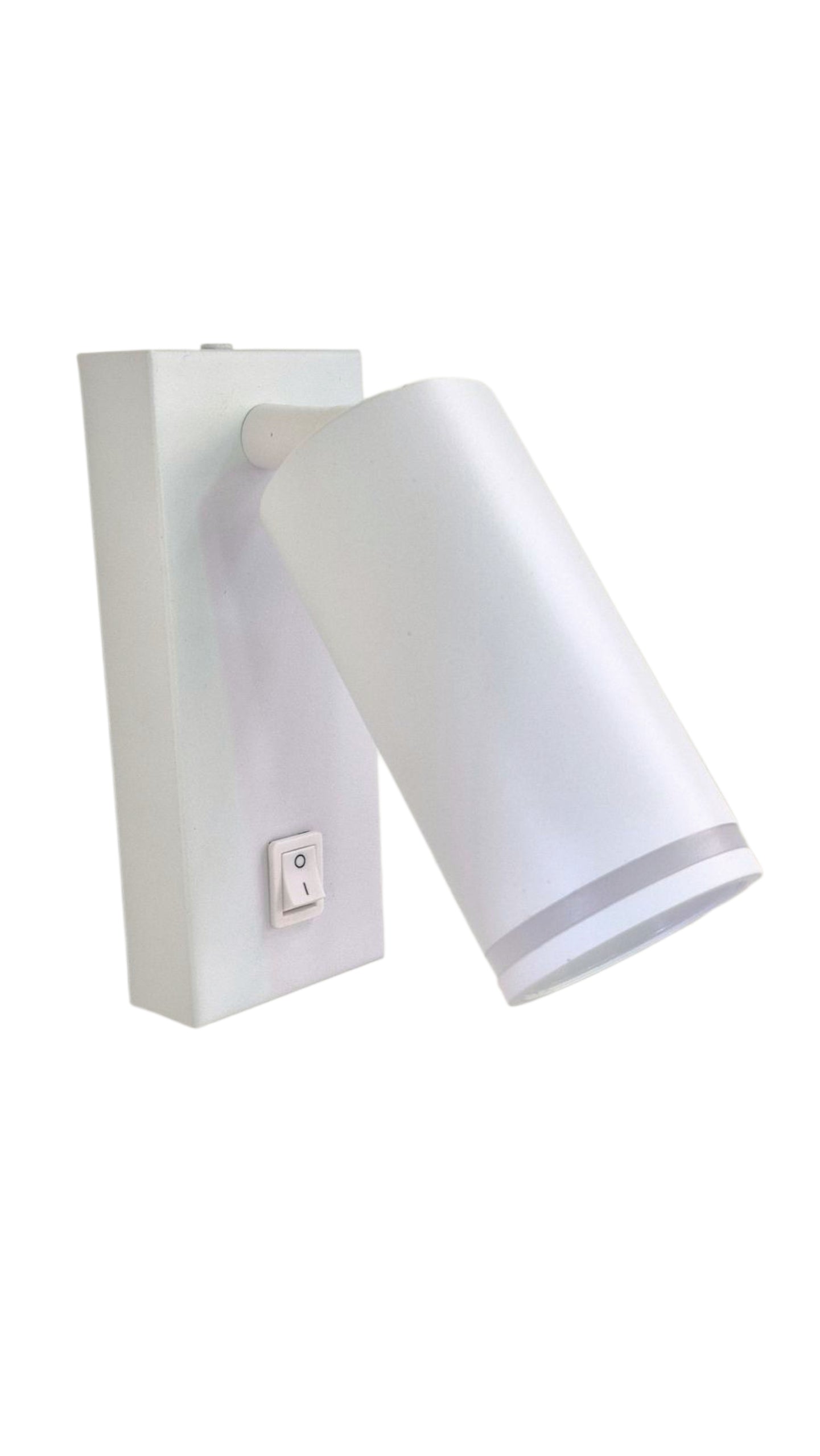 Applique da Parete con Attacco GU10, Orientabile, Interruttore ON OFF, Design Moderno per Interno, Lampada da Lettura - Bianco o Nero