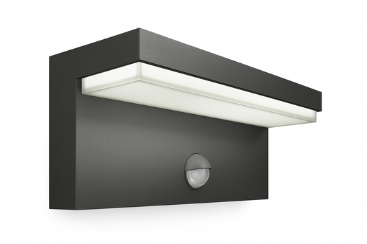 Applique LED da Esterno con Sensore PIR – 10W IP54 – Luce Fredda, Naturale o Calda – Design Moderno da Parete
