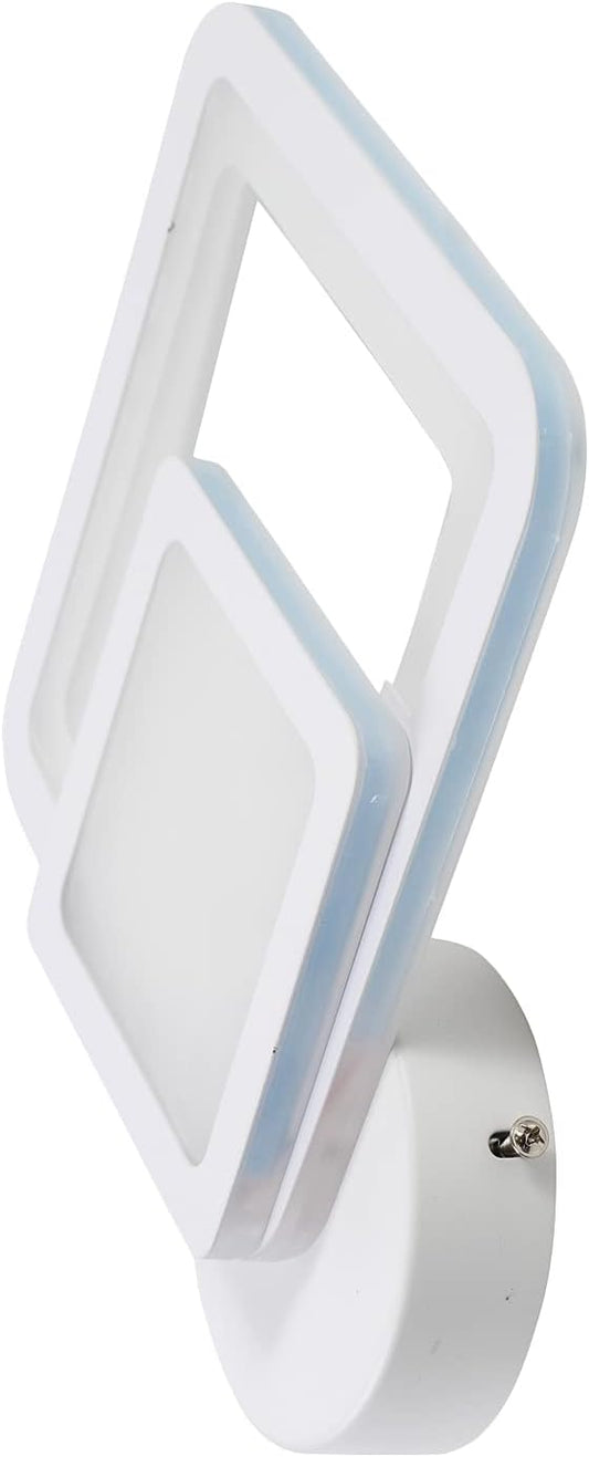 Applique led da parete a muro, illuminazione per interno a forma di rombo, stile moderno, lampada 12W, CCT switch, luce selezionabile, calda, fredda, naturale,
