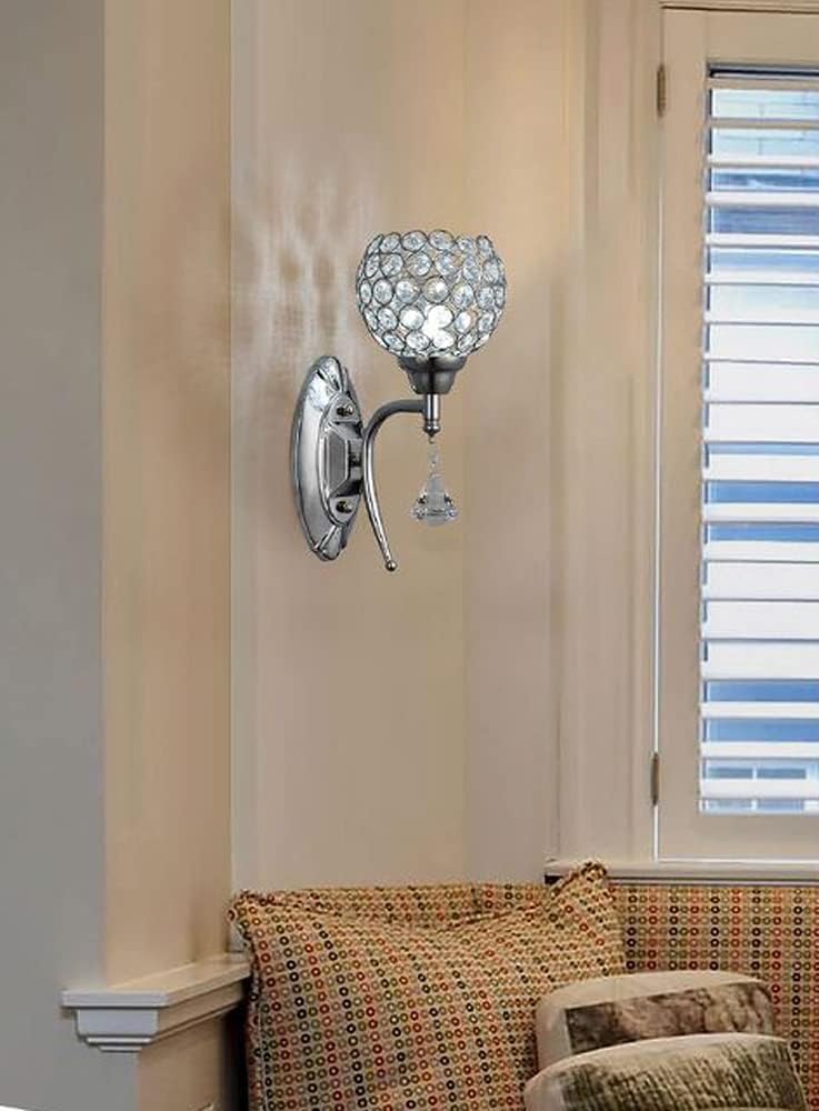 Applique da parete con cristalli acrilici | Design moderno finitura oro o argento | Attacco G9 | 170x280 mm | IP20