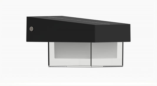 Applique solare LED da esterno con sensore di movimento IP54 400lm luce fredda 6000K 3 modalità crepuscolare ricarica solare