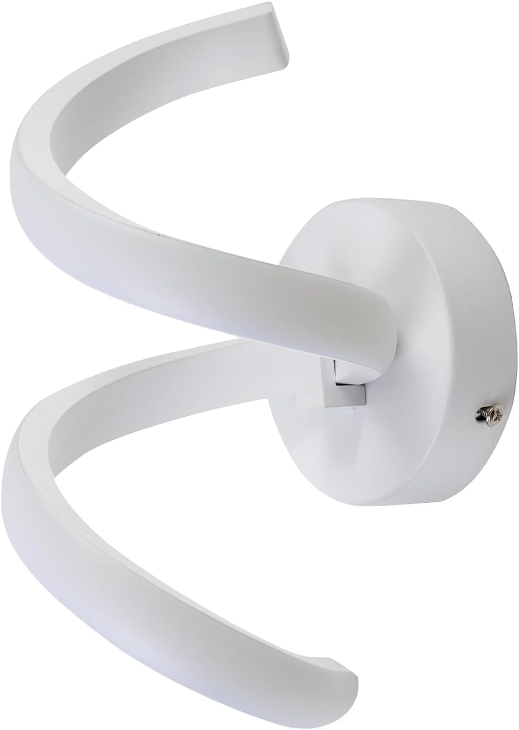 Applique LED da Parete 12W 960 Lumen, Selezione Colore Luce Calda/Naturale/Fredda, Design Curvo Bianco Moderno per Interni, 337x180x150mm, IP20