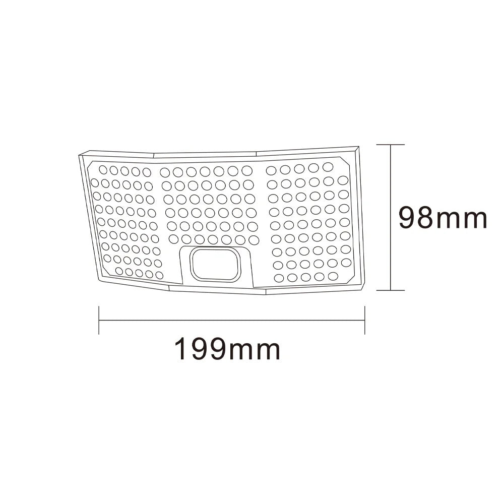 Faretto Solare LED Esterno 146 LED con Sensore Crepuscolare e Movimento, Luce Fredda 6500K, IP65, 460 Lumen, con Telecomando, con Pannello Separato, Cavo 5m