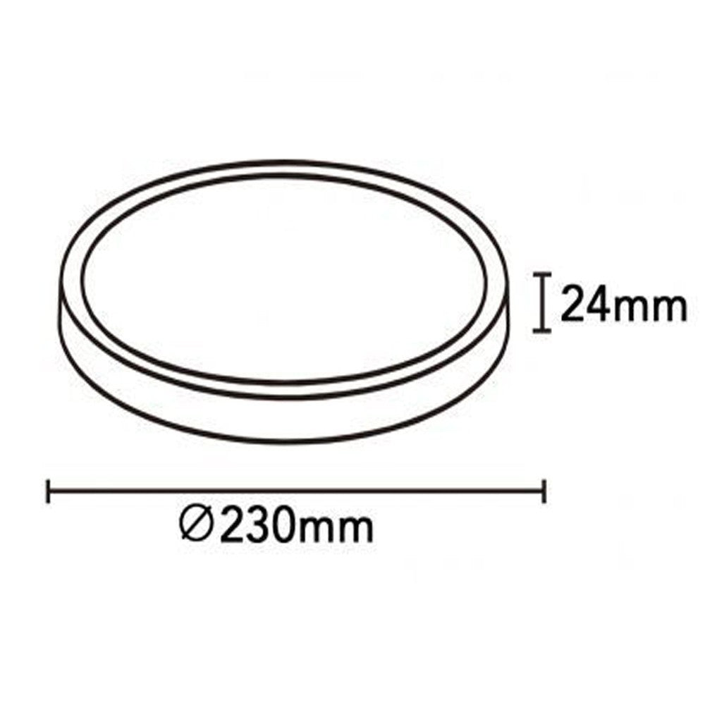 Plafoniera LED Soffitto Rotonda 18W Ø23cm Effetto Legno – Colore della Luce selezionabile, Calda, Fredda, Naturale, 1700lm, IP40