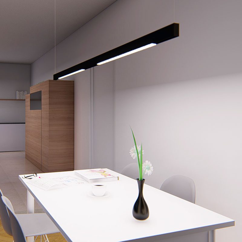 Lampada Griglia LED Magnetica per Binario 48V – 18W 1620 Lumen Luce Calda 3000K o Luce naturale 4000K – Faretto Lineare in Alluminio Nero 30cm – Illuminazione Interni Moderna IP20