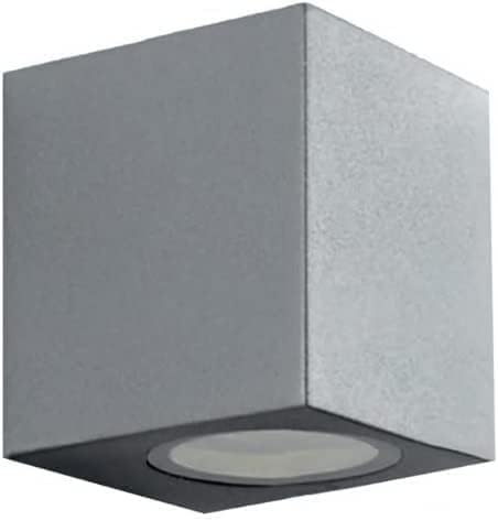 Applique da esterno ip65 lampada faretto a parete giardino moderno gu10 Cubo Grigio