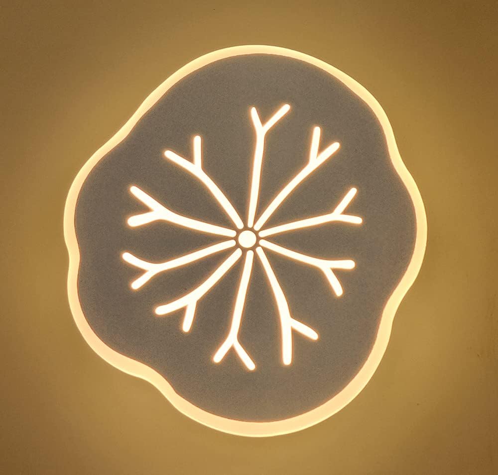 Applique LED Moderna da Parete 14W 1120lm Bianco – Design Foglia – CCT 3000K/4000K/6500K – Luce Diffusa 270° – Interni