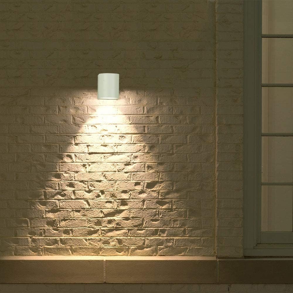 Applique da esterno a parete IP65 bianca per terrazzo e giardino con attacco GU10 luce up/down moderna