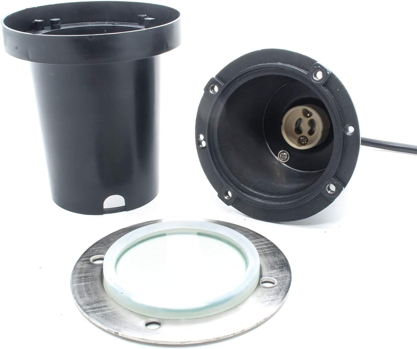Faretto lampada da incasso a terra calpestabile segnapasso tondo con attacco gu10 per esterno da giardino sentieri IP65 luce spot