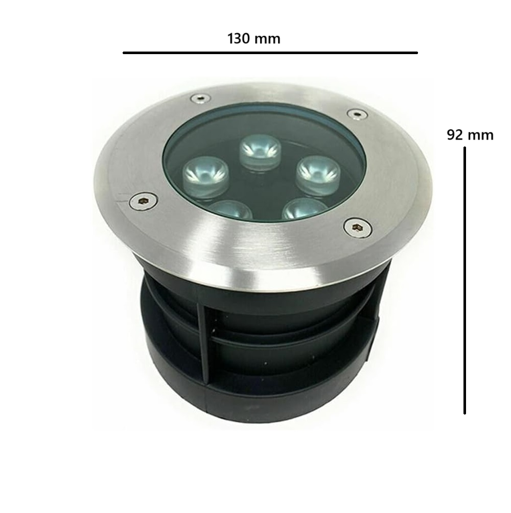 Faretto LED Calpestabile da Esterno 5W IP67 – Incasso a Terra con Controcassa – Luce Calda, Naturale o Fredda
