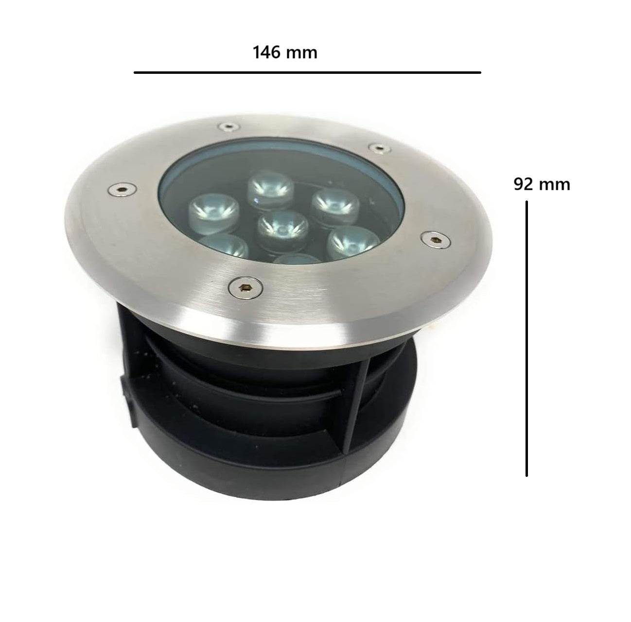 Faretto LED Calpestabile da Esterno 7W IP67 – Incasso a Terra con Controcassa – Luce Calda, Naturale o Fredda