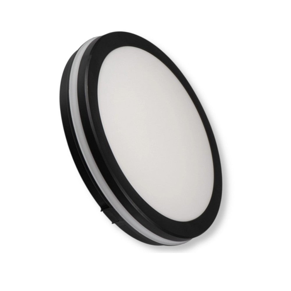 Plafoniera Bianca o Nera a LED per interno ed esterno da Soffitto e Parete 29W 3940 Lumen IP65 CCT Switch Luce Calda Naturale Fredda Ø235mm 220V