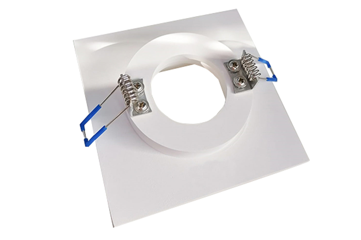Portafaretto da Incasso in Gesso a Scomparsa Quadrato, Compatibile con Lampadine GU10, Foro Incasso 125x125mm, Design Moderno per Illuminazione Interni