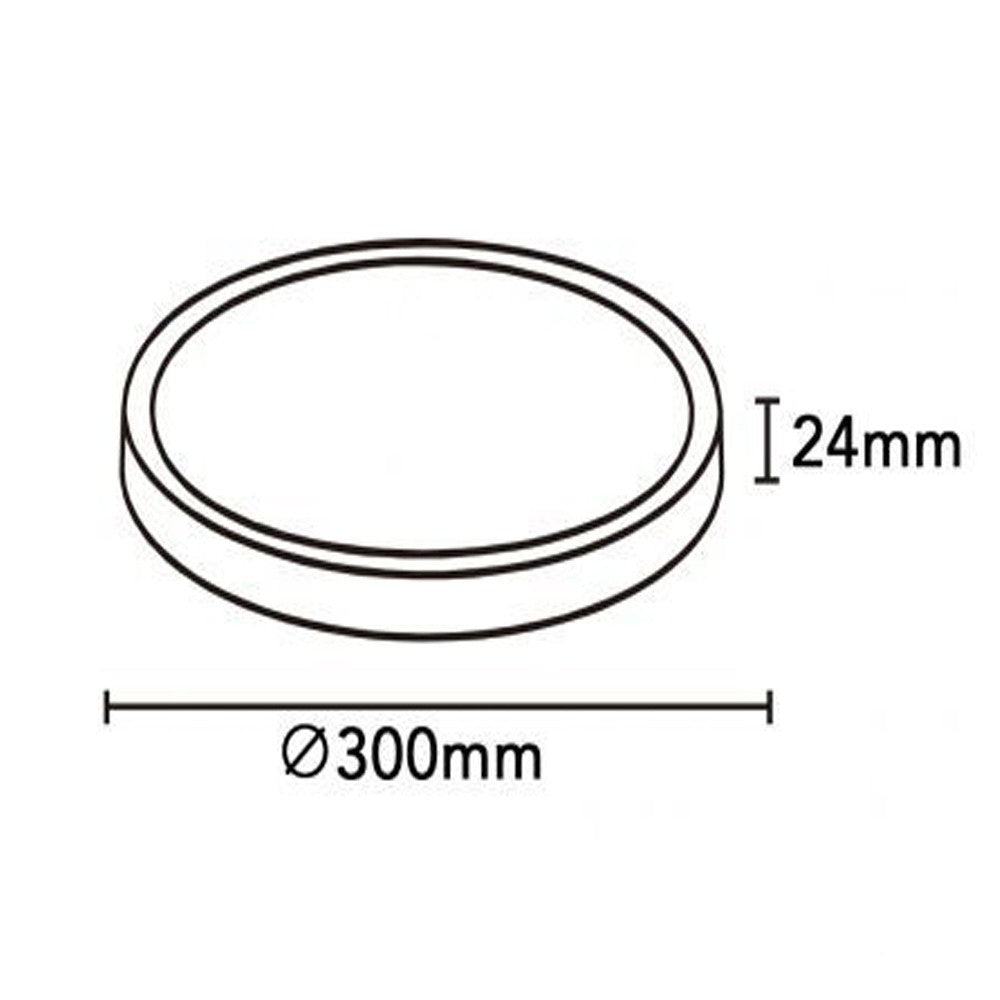 Plafoniera LED Soffitto Rotonda 18W Ø23cm Effetto Legno – Colore della Luce selezionabile, Calda, Fredda, Naturale, 1700lm, IP40