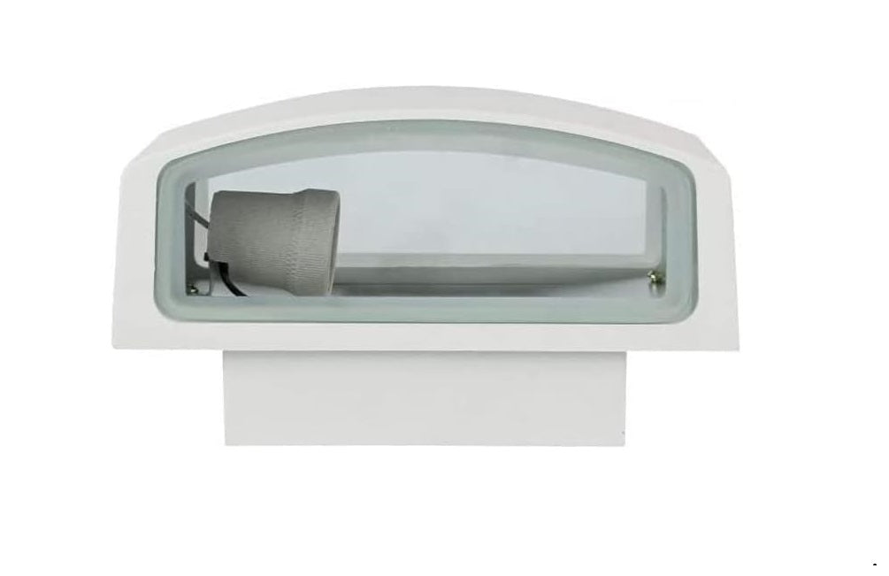 Applique da Esterno Biemissione IP65 E27 60W – Lampada da Parete Rettangolare in Alluminio Bianco, Nero o Grigio per Giardino, Terrazza, Facciate