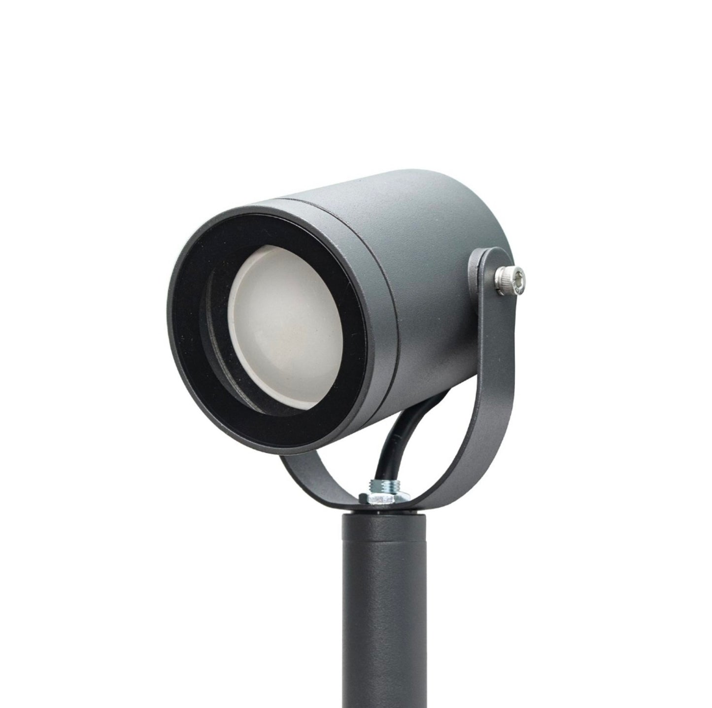 Faretto da Giardino con Picchetto GU10 IP54, Alluminio Grigio Antracite, Orientabile, per Esterni, Senza Lampadina, Ideale per Siepi, Facciate e Vialetti
