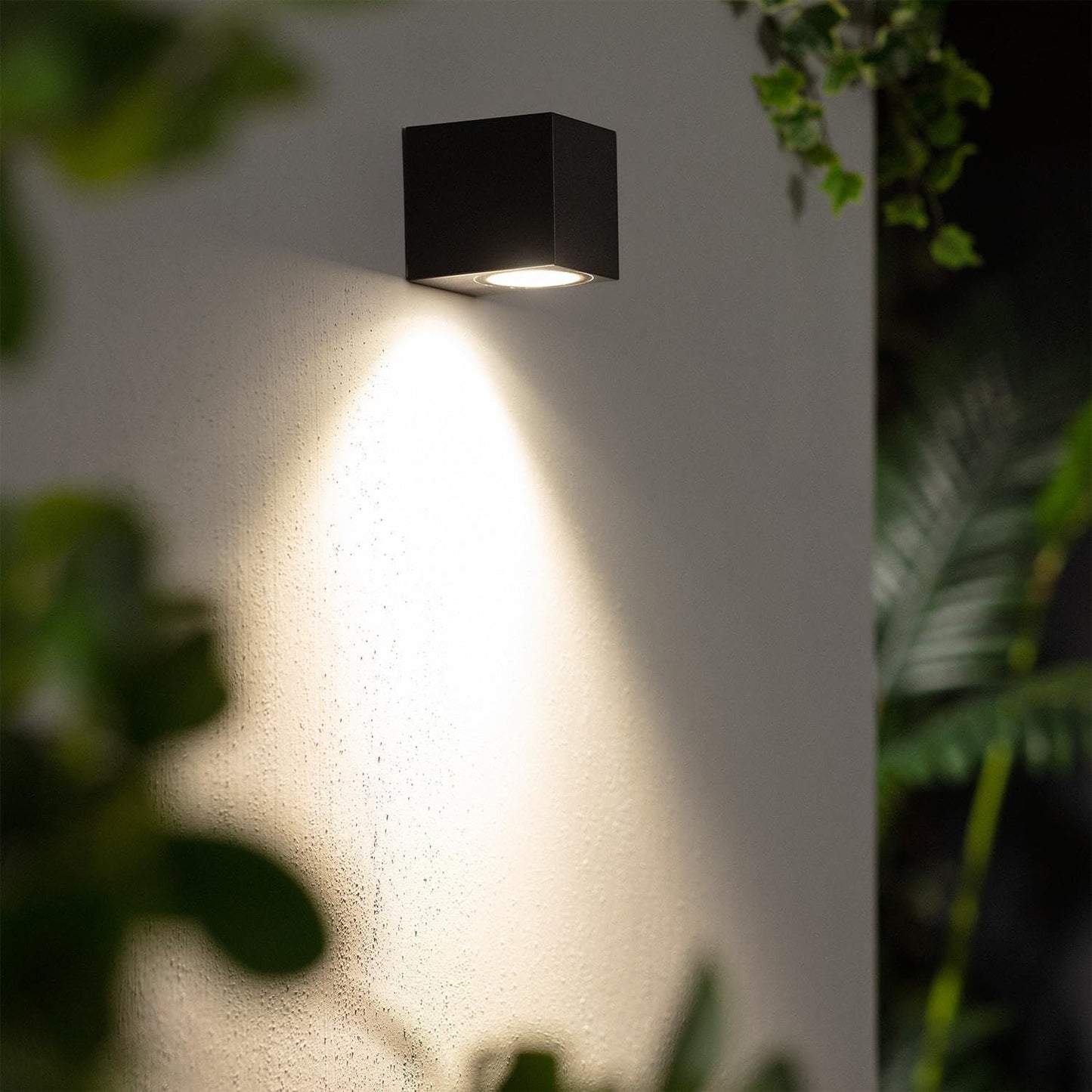 Applique da esterno ip65 lampada faretto a parete giardino moderno gu10 Cubo nero