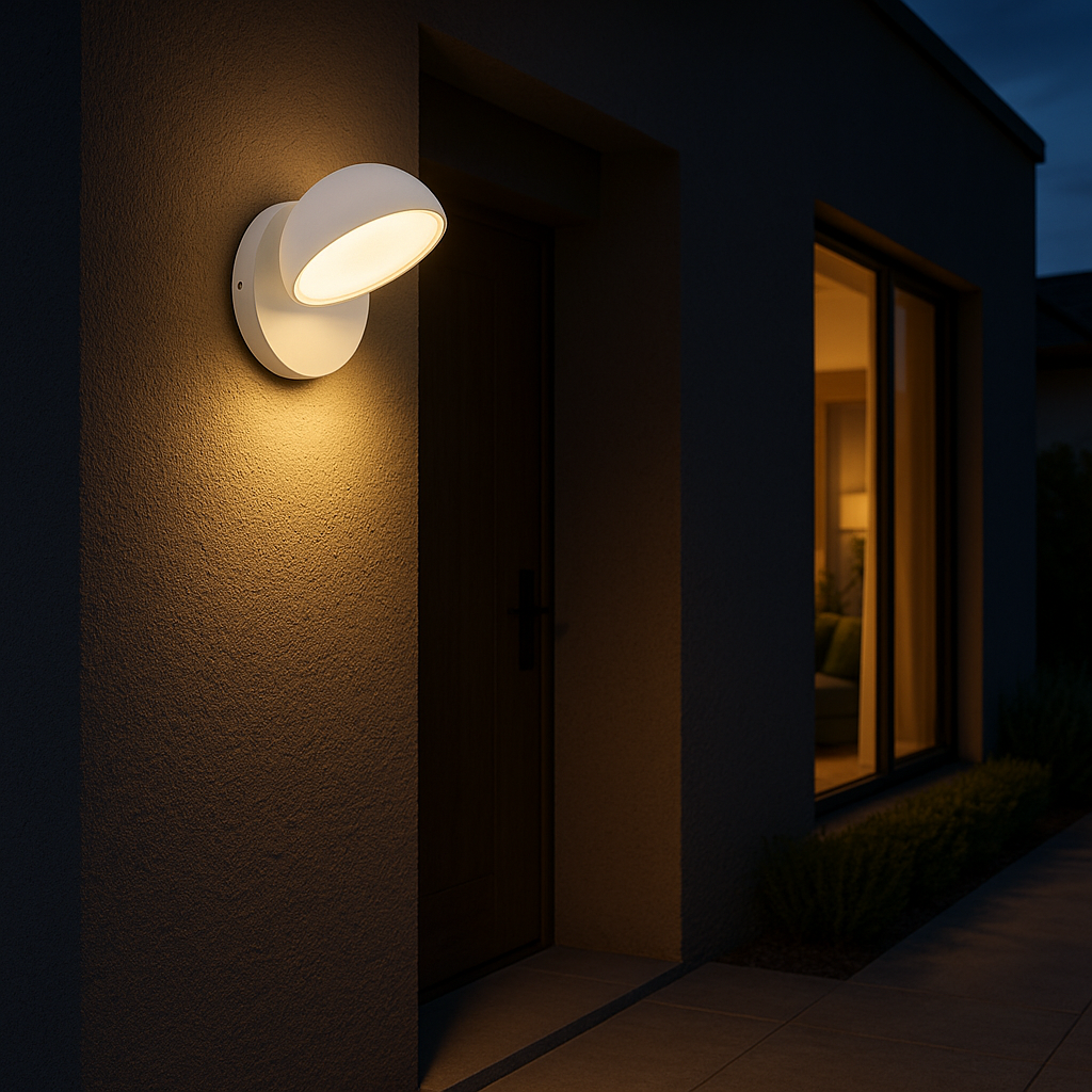 Applique LED da Esterno 12W CCT con Testa Orientabile – Luce Calda, Naturale o Fredda – Grigio Antracite o Bianco IP54