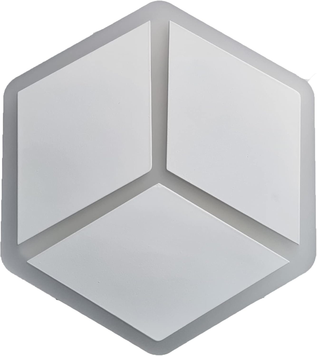 Applique LED da Parete Interna 12W Design Cubo 3D – Luce Calda, Naturale o Fredda – 960 Lumen – Alluminio Bianco 21x23,5 cm
