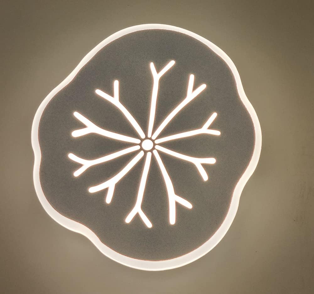 Applique LED Moderna da Parete 14W 1120lm Bianco – Design Foglia – CCT 3000K/4000K/6500K – Luce Diffusa 270° – Interni