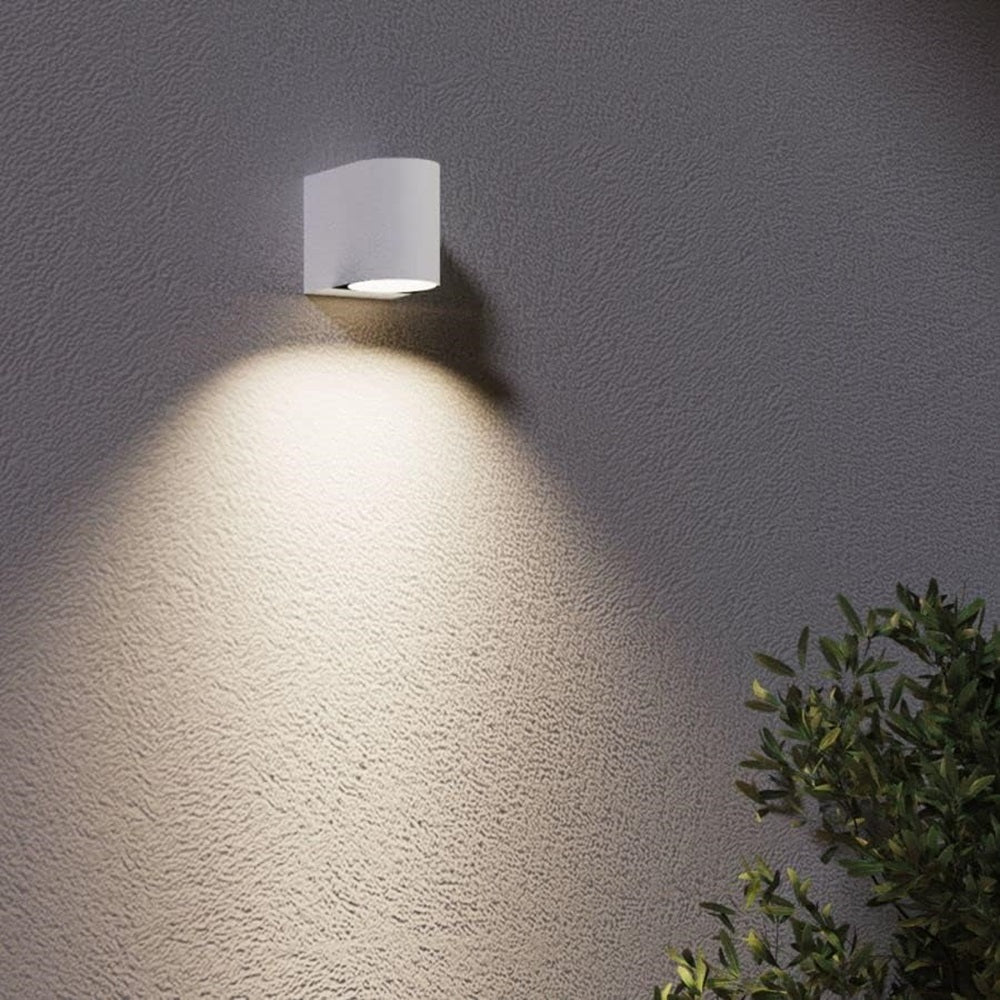 Applique da esterno a parete IP65 bianca per terrazzo e giardino con attacco GU10 luce up/down moderna