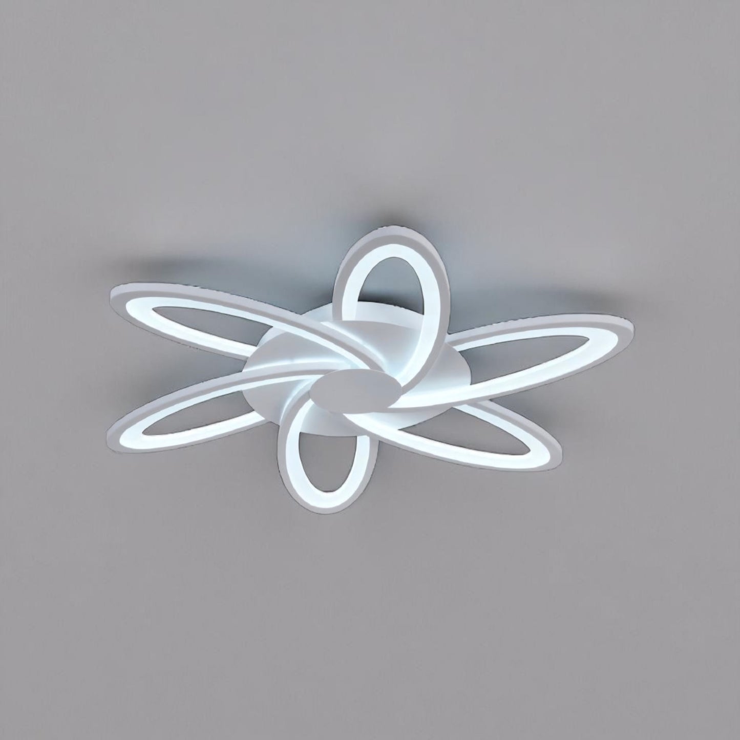 Plafoniera LED Soffitto 59W Design Artistico, 4720 Lumen, Luce Calda, Fredda, Naturale, Fascio 300°, Alluminio Bianco e ABS, Moderna per Salotto e Camera