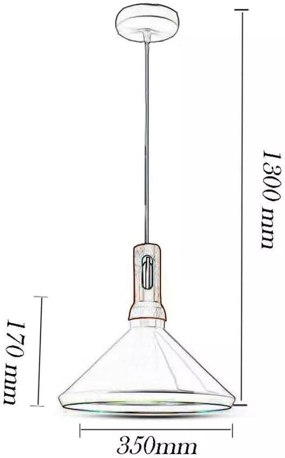Lampadario a sospensione nero e oro in metallo con attacco E27, diametro 35 cm, altezza totale 130 cm, stile moderno, IP20