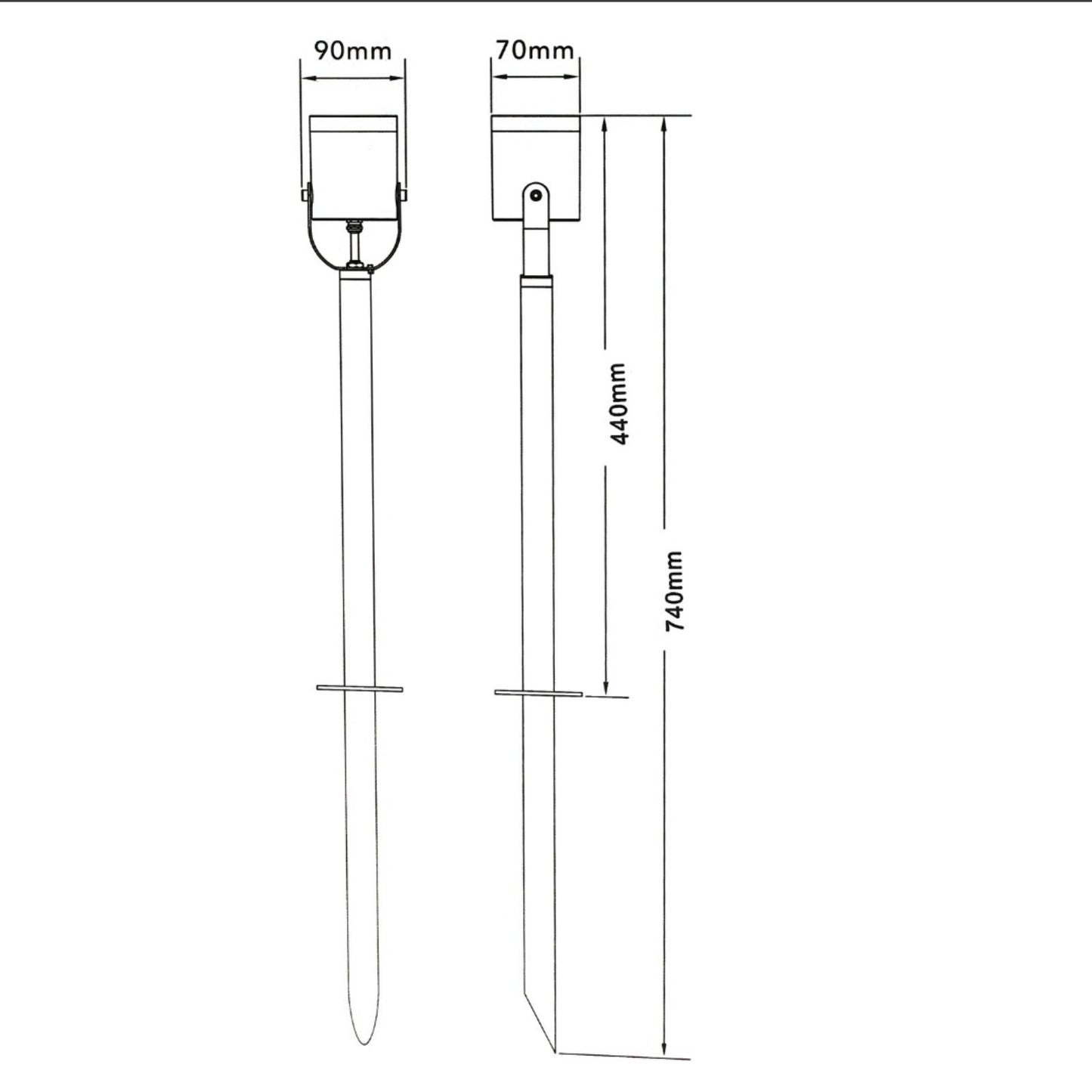 Faretto da Giardino con Picchetto GU10 IP54, Alluminio Grigio Antracite, Orientabile, per Esterni, Senza Lampadina, Ideale per Siepi, Facciate e Vialetti