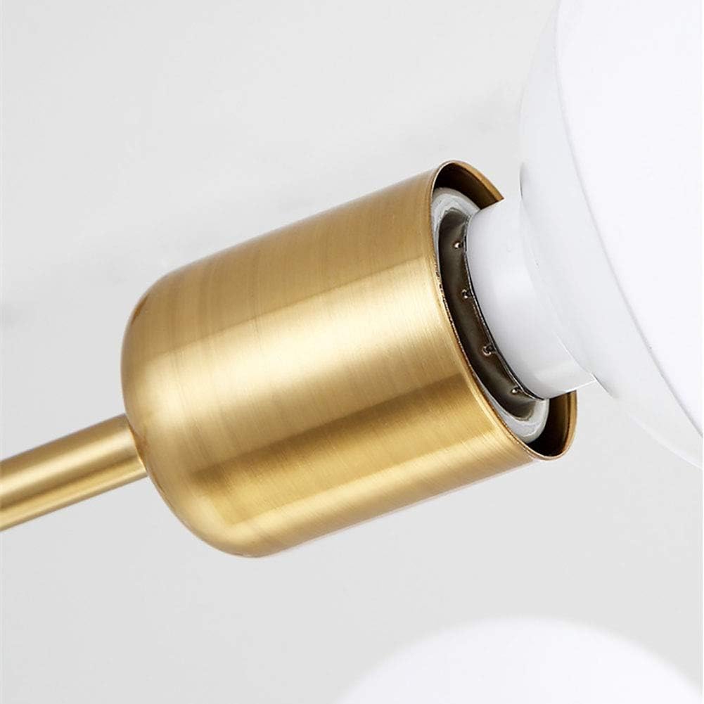 Lampadario a Sospensione Design Molecolare Moderno 6 Luci – Attacco E27 – Struttura in Metallo Oro Spazzolato – Stile Mid-Century