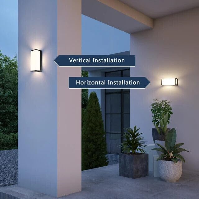 Applique LED da Esterno IP65 10W, 950 Lumen, Luce Fredda 6500K o Naturale 4000K, per Giardino, Facciata, Terrazza