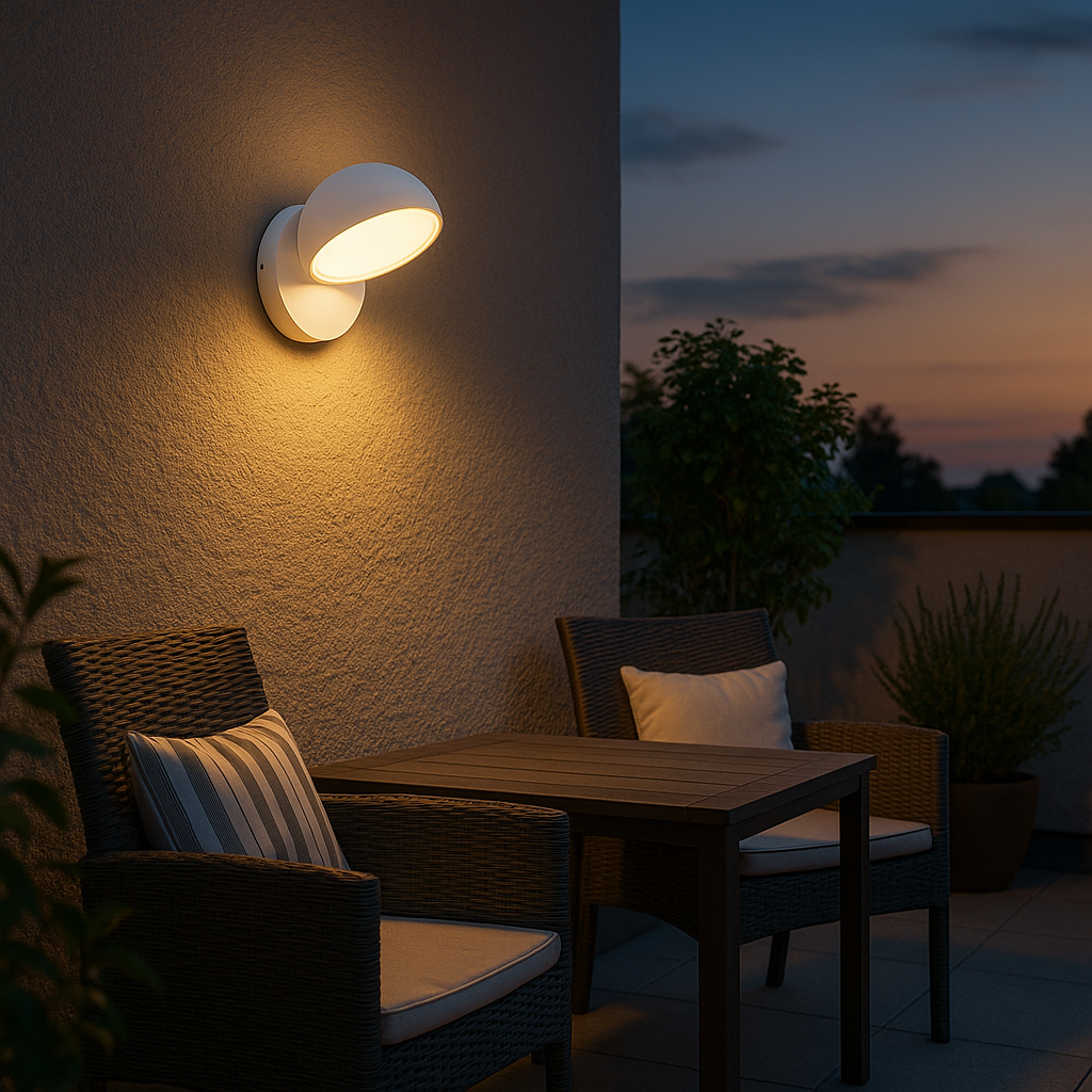 Applique LED da Esterno 12W CCT con Testa Orientabile – Luce Calda, Naturale o Fredda – Grigio Antracite o Bianco IP54