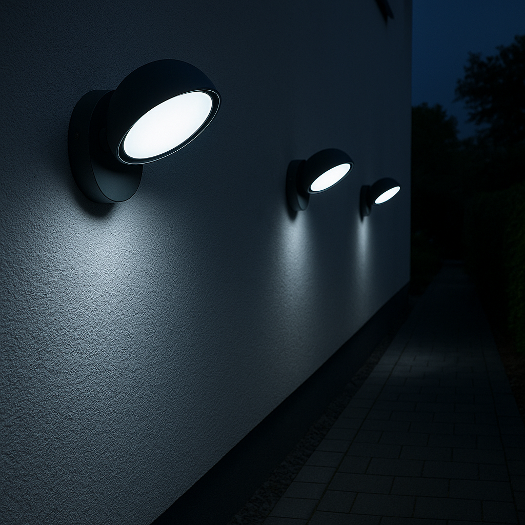 Applique LED da Esterno 12W CCT con Testa Orientabile – Luce Calda, Naturale o Fredda – Grigio Antracite o Bianco IP54
