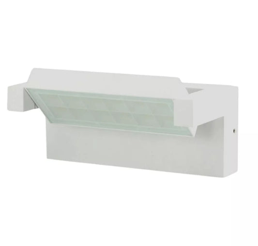 Applique Bianco a LED da Esterno 21W IP65, Lampada a Parete Orientabile, 1800 Lumen, Alluminio e Vetro, CCT switch Luce calda, fredda, naturale