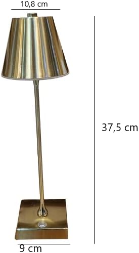 Lampada led da tavolo touch con batteria ricaricabile usb con 3 tonalità di colore dimmerabile Oro