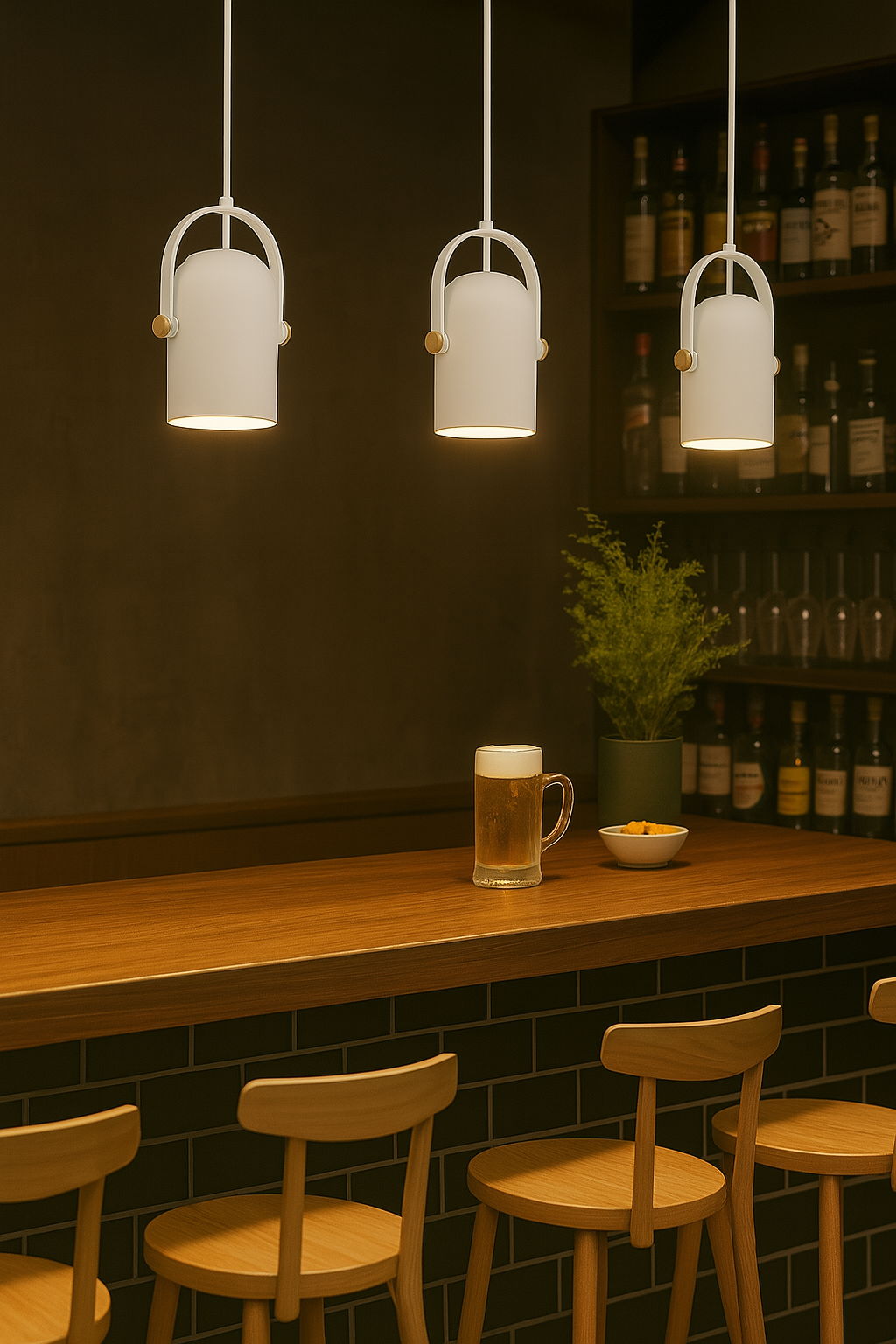Lampada a Sospensione Orientabile in Metallo – Design Moderno con Dettagli Dorati – Disponibile in Bianco o Nero