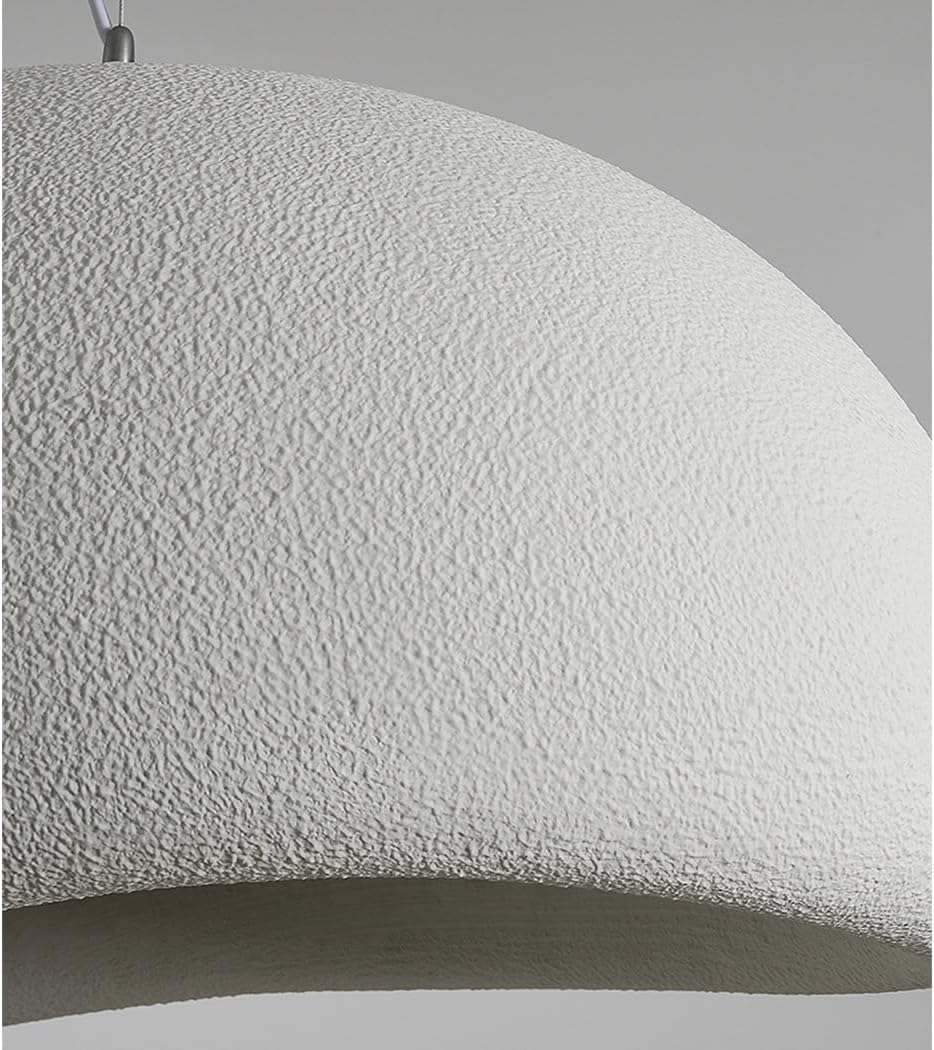 Lampadario a sospensione Wabi-Sabi in polistirene ad alta densità Ø40 cm – Attacco E27 – Stile giapponese moderno – Bianco effetto pietra