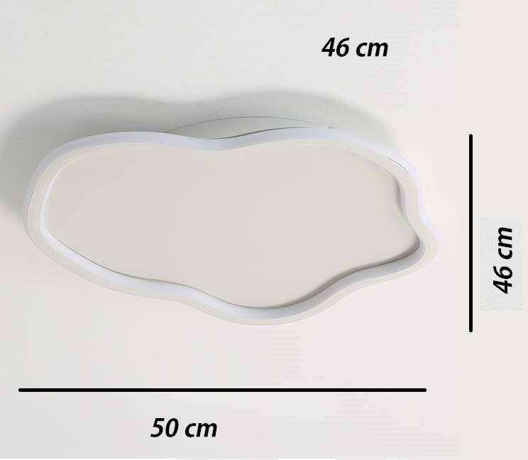 Plafoniera LED Moderna da Soffitto Bianco Opaco 43W, Luce Fredda, calda o naturale, a Forma di Nuvola per Soggiorno Cucina Camera Corridoio Design Elegante Interno