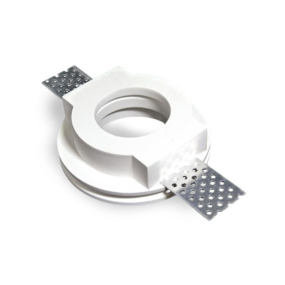Portafaretto da Incasso in Gesso Rotondo a Scomparsa Compatibile con Faretti GU10 Foro Incasso Ø105mm Dimensioni Ø100 x 33 mm Design Elegante per Soffitti Moderni Installazione in cartogesso